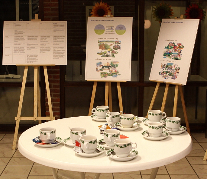 bij polderen en andere vormen van schijndemocratie en ook bij adviesbureau-'deskundigheden' horen veel koffie en flipovers