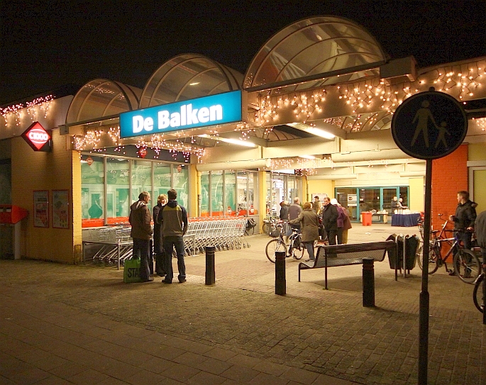 dan even de kerstverlichting bewonderen