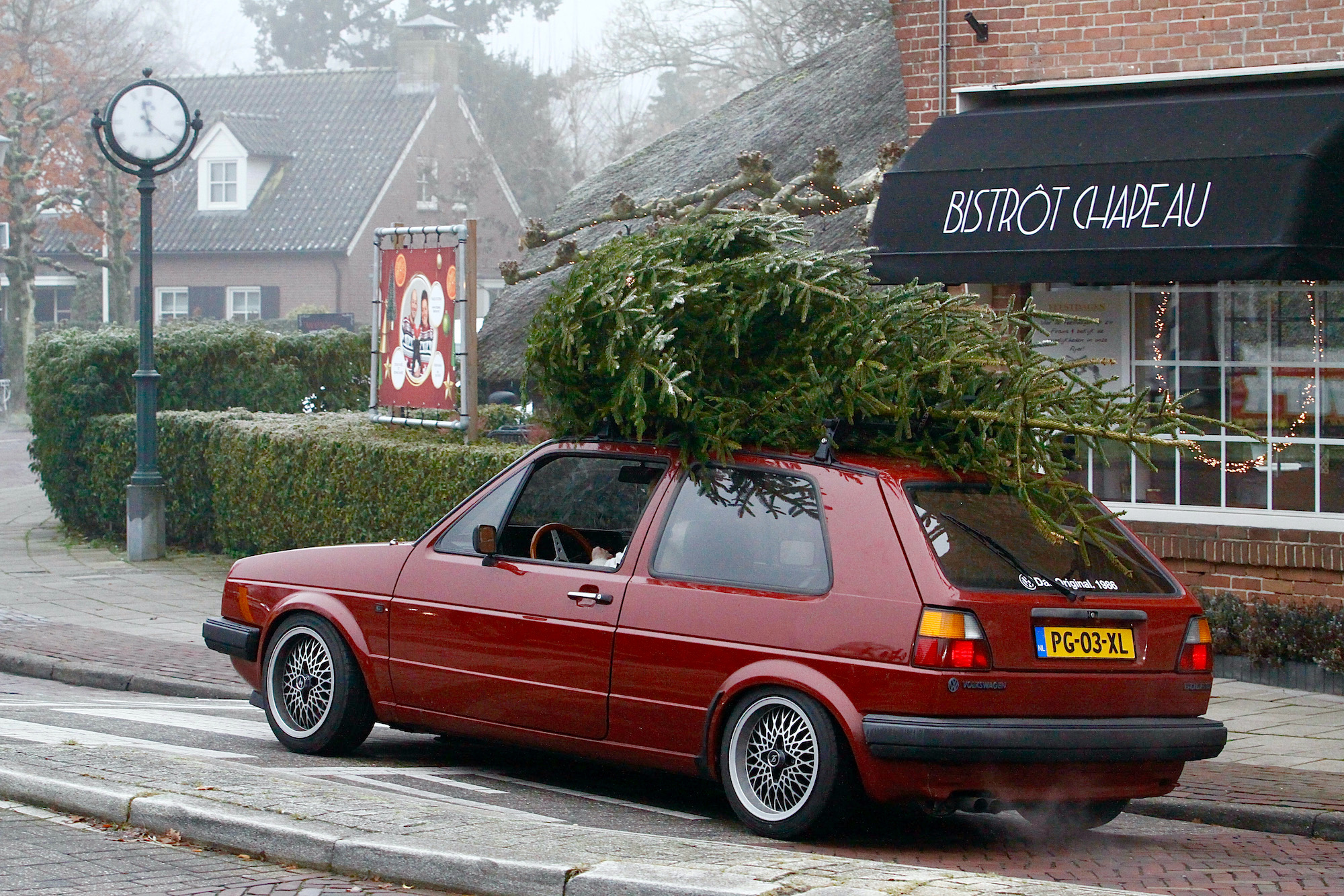 kerstboom op dak - 1